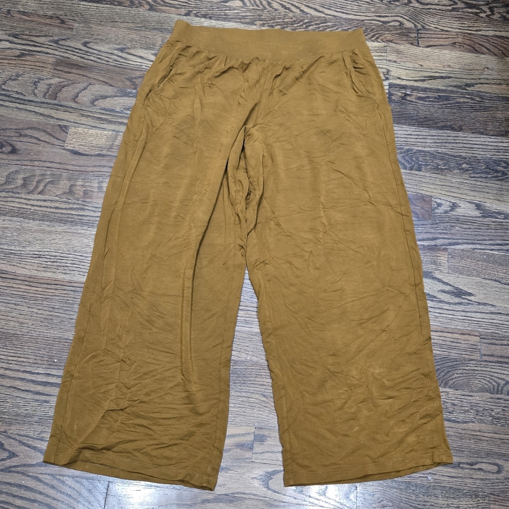 Yitty Wide Leg Golden Tan Lounge Pants Size 1X/XXL